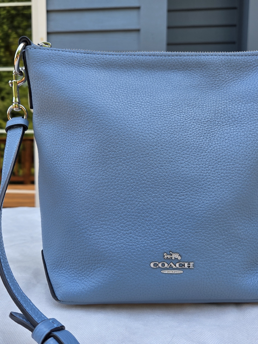 Coach Mini Abby Duffle Crossbody Bag Light Blue 67025